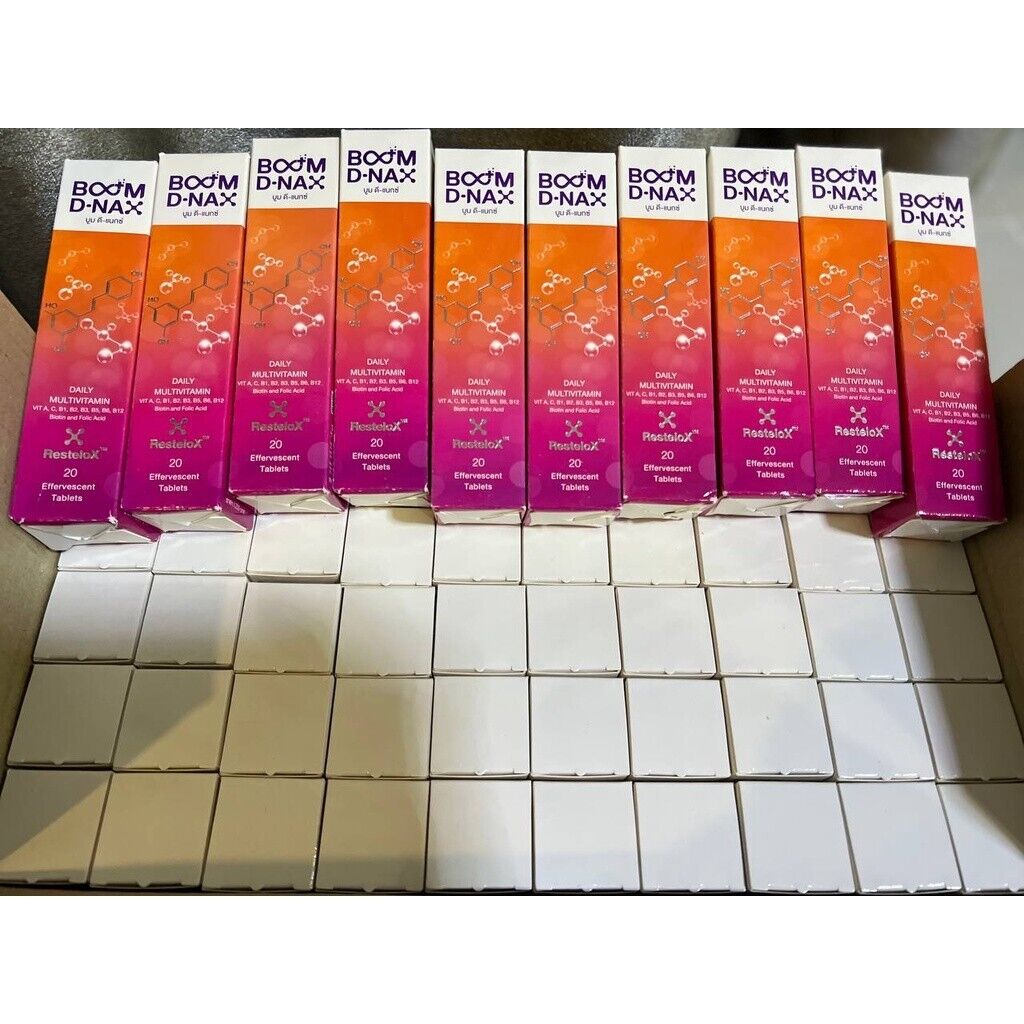 12x Boom D-NAX Multivitamin Anti-aging Supplement Boost Effervescent Tablet