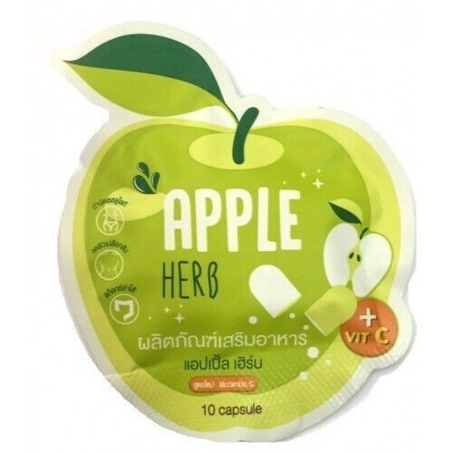 12x Green Apple Herb Help Excretion Diet Supplement Vitamin C Natural Fruit 10's