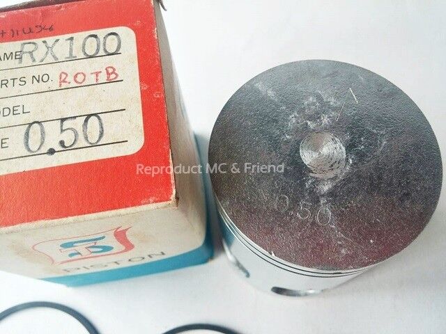 Yamaha RX100 Piston+Ring+Pin+Clips Set Size Oversize 0.50 (Diameter = 52.50mm.)