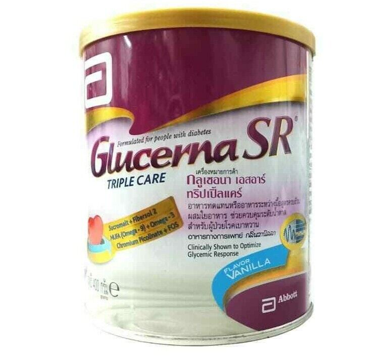 4x Abbott Glucerna Triple Care Diabetic Milk Powder Vanilla 400g