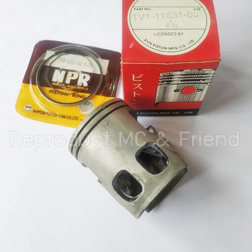 Yamaha RX100 Piston & Ring Set OS 0.25 (Diameter = 52.25mm.) New