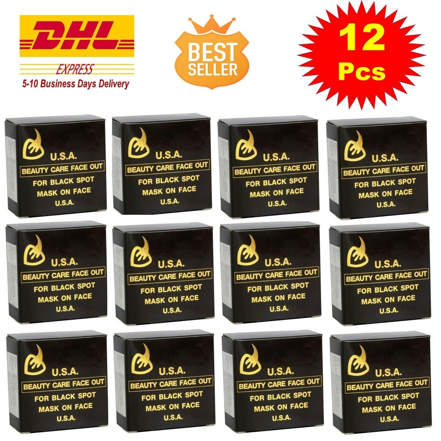 12x USA Beauty Soap K.Brother Radiance Face Out Black Spot Mark Scrub Acne 50g