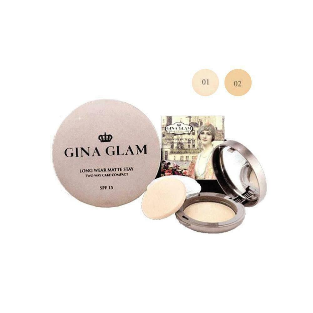 GINA GLAM Long Wear Matte Stay Two Way Cake Compact G40 #2 11 g