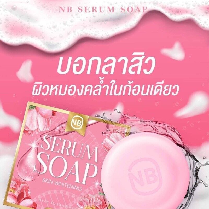 10x NB Serum Soap Bar Skin Brightening for Face Body Reduce Dark Spots Acne 60g