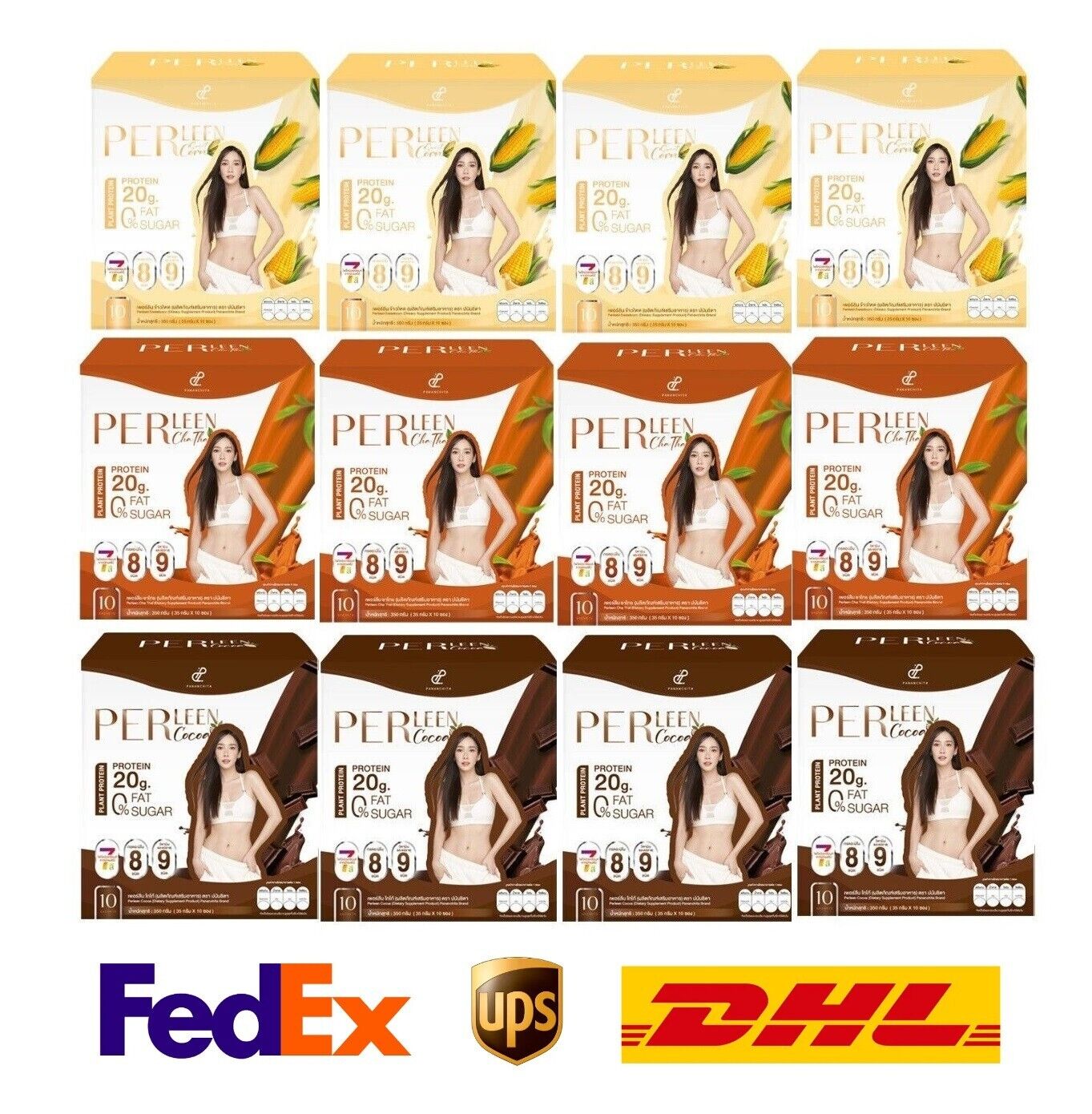 12x Protein Drink Plant Protein Vegan 0% Sugar Low Fat Sweet Corn Cha Thai Cocoa