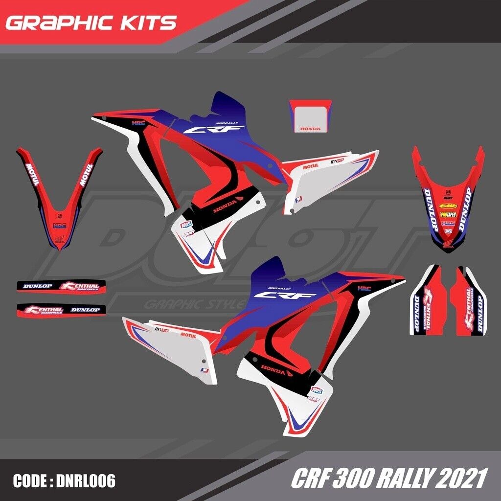 WW17 Stickers Kit For Honda CRF 300 Rally 2021 Motocross Graphics Bike Decals