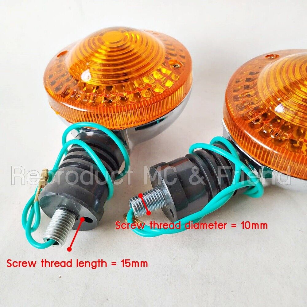 2x Rear Signal Winker Flasher Lamp 6V. : Fits Yamaha YB100 YB125 DT100 MX100