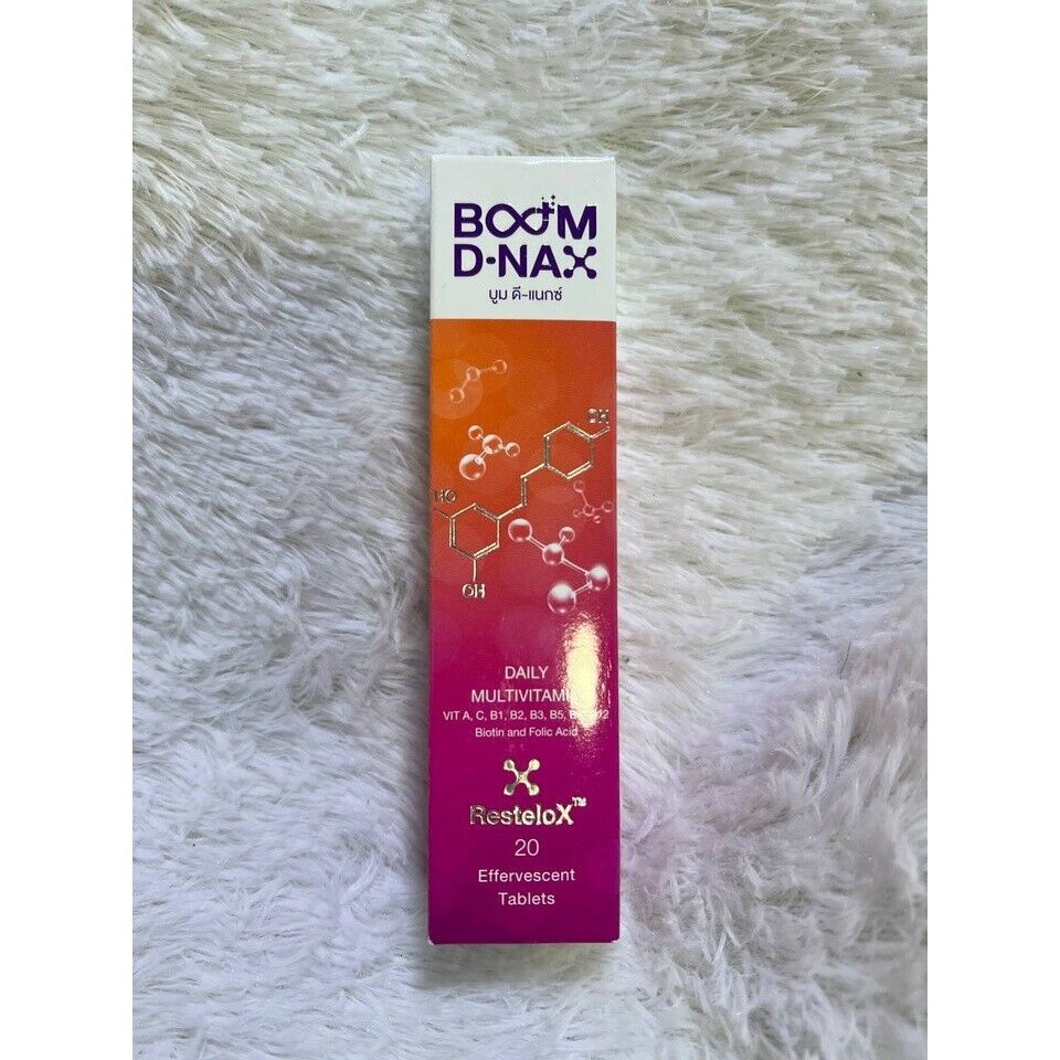 12x Boom D-NAX Multivitamin Anti-aging Supplement Boost Effervescent Tablet