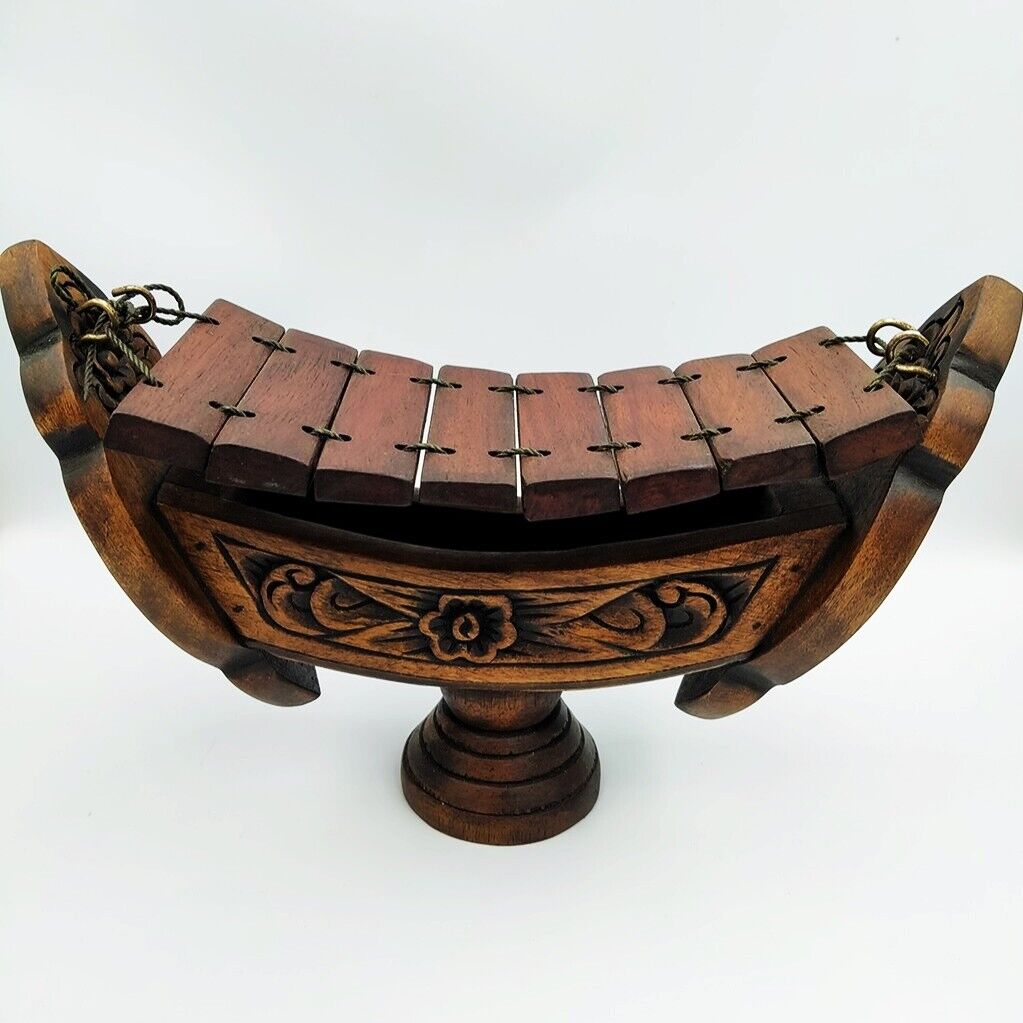 Xylophone Teak Wooden Musical Instruments Traditional Thai wood 8 Bar 23cm 8 Bar