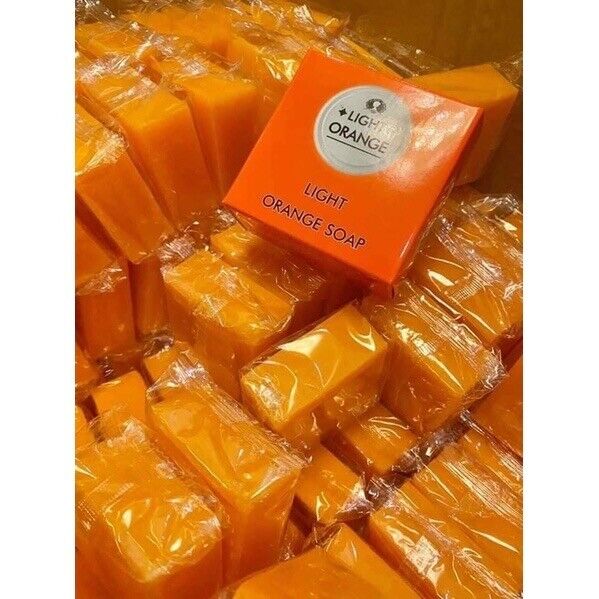12x Light Orange Soap Vitamin C AHA Citrus Fruit Acids Scars Reduce Dark Spots