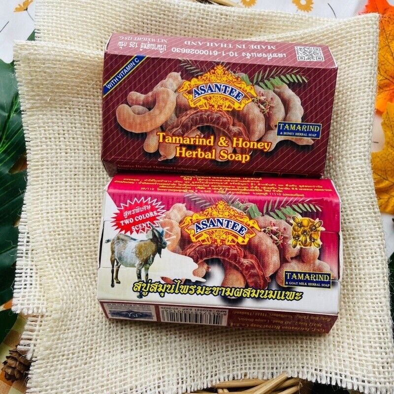 12x Asantee Tamarind Goat Milk Soap Bar Brightening Soft Skin Face Body 125 g