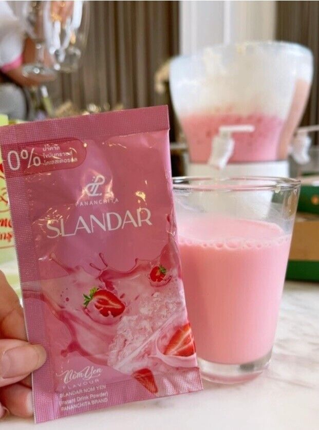 15xSlander Instant Drink Matcha, Thai Tea, Pink Milk Teen Adult Delicious No Fat