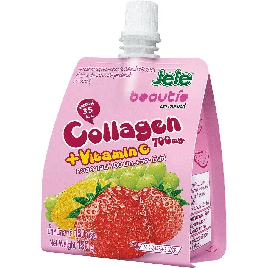10x Jele beautie jelly Strawberry Grape Lemon Juice Collagen Vitamin C Delicious