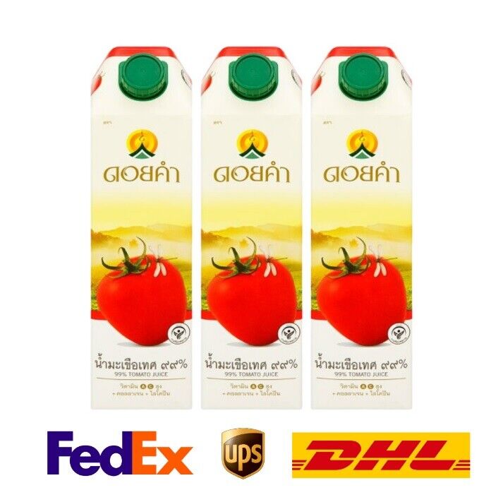 3x Doi Kham 99% Tomato juice Low Sodium High Lycopene Vitamin A,C Boost immunity