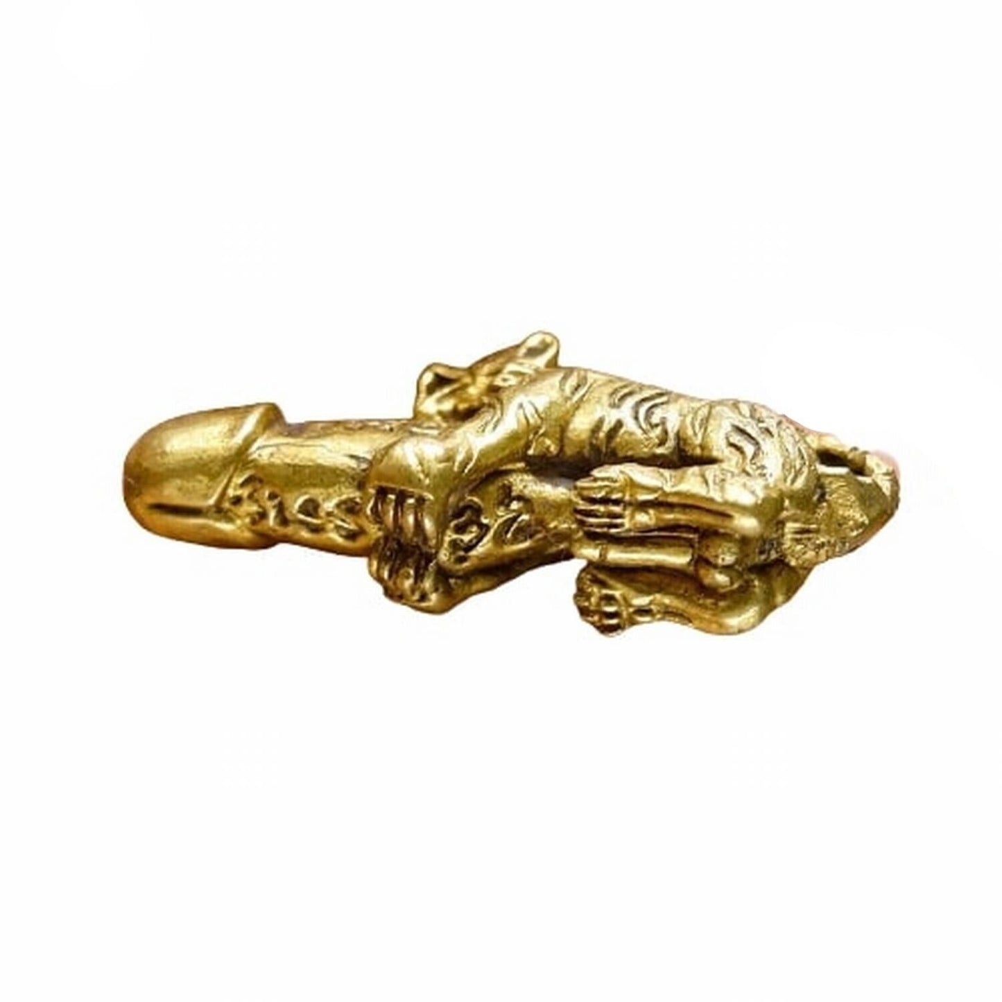 Brass Figure Tiger Men Penis Amulet Pendant Benefit Magic Talisman Paladkik Hot