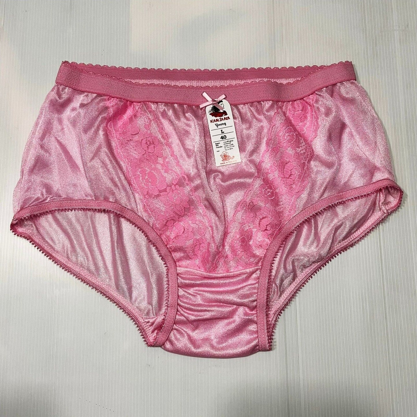 x6 Women Panties Nylon Hi Briefs Vintage Style Sissy Knickers Underwear Size L