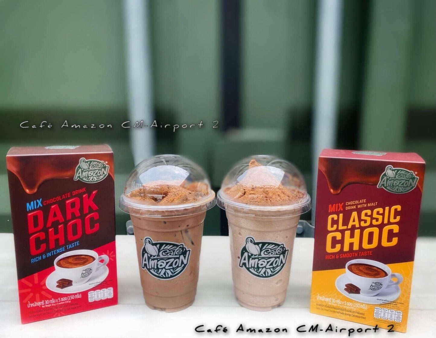 5x Caf? Amazon Classic Choco Malt, Dark chocolate Instant powder drink Intense