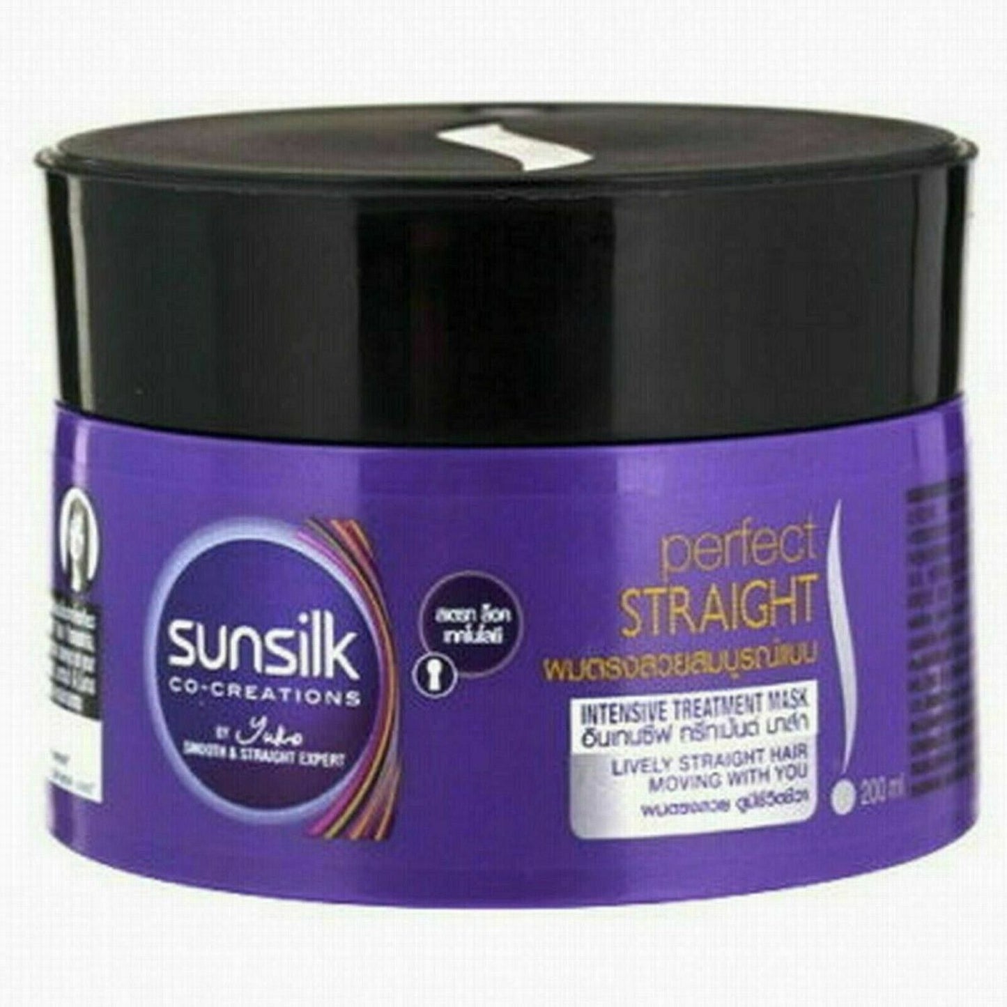 12x200ml Sunsilk Co-Creations Perfect Straight Care Hair Treatment Mask No Rinse
