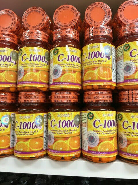 18 Bottle ACORBIC Vitamin C 1000 mg Mineral Antioxidant Immune Health Vegetarian