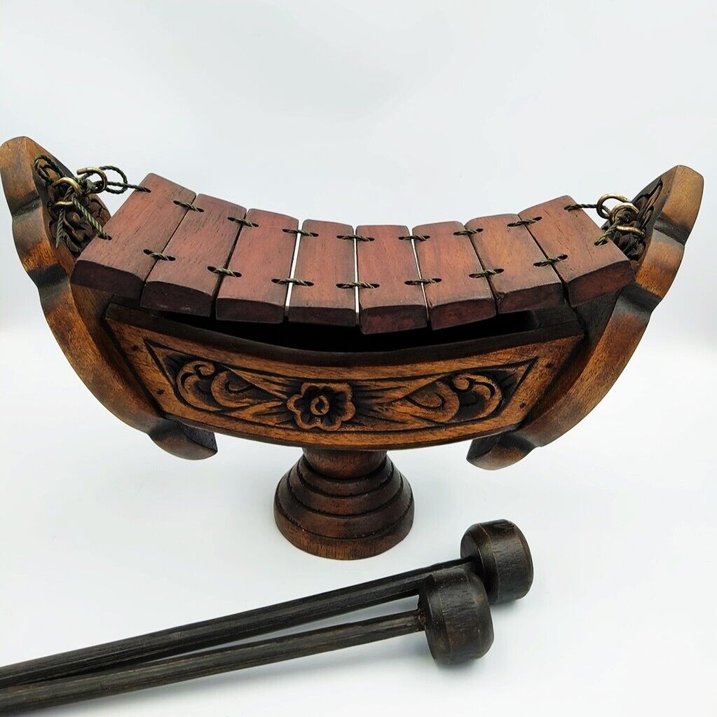 Xylophone Teak Wooden Musical Instruments Traditional Thai wood 8 Bar 23cm 8 Bar