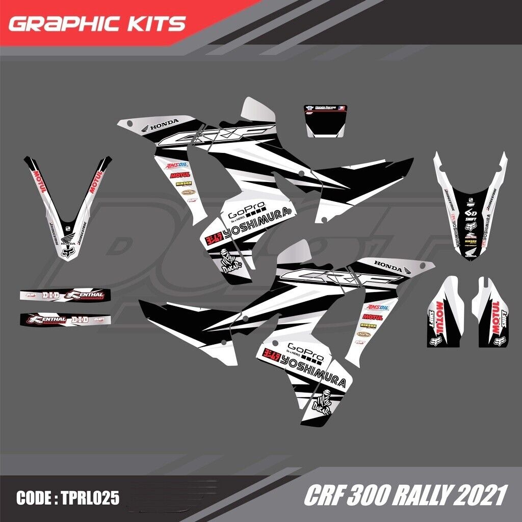 XX16 Stickers Kit For Honda CRF 300 Rally 2021 Motocross Graphics Bike Decals