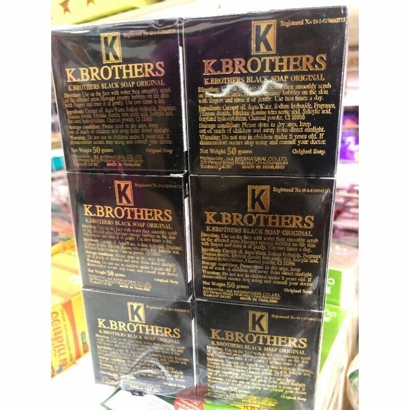 12x K. Brothers USA Whitening Soap Bar Original for Black Spot Mask on Face 50g