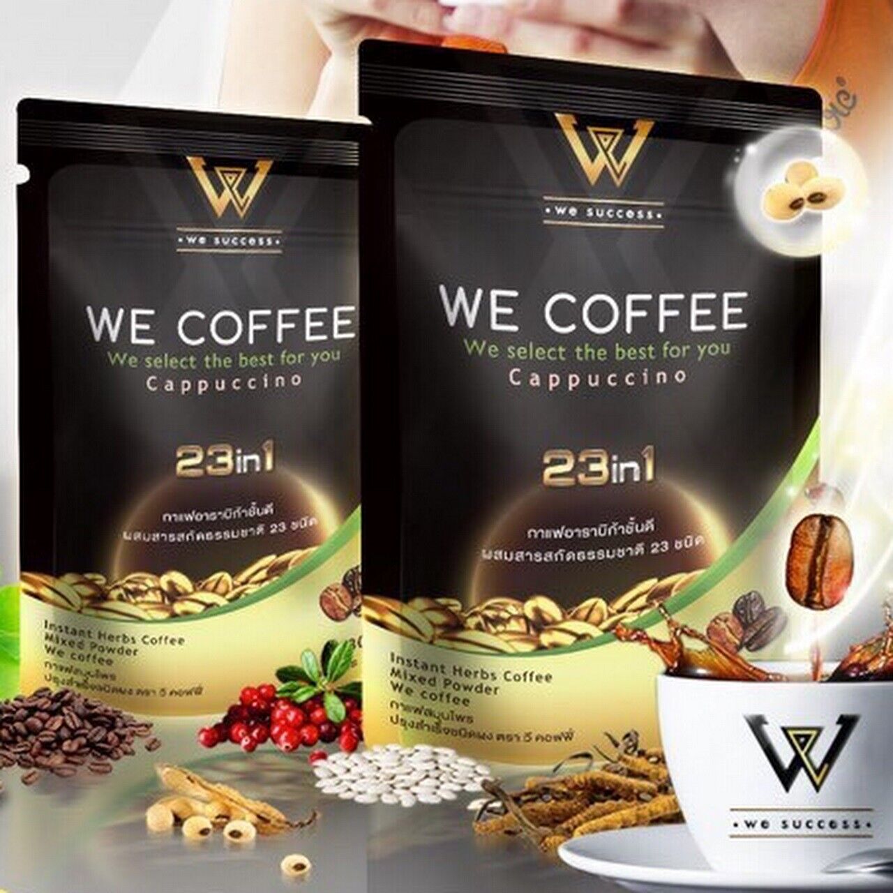 12x Instant Powder Coffee We Healthy Drink 0% Sugar Nourish Health Body Family