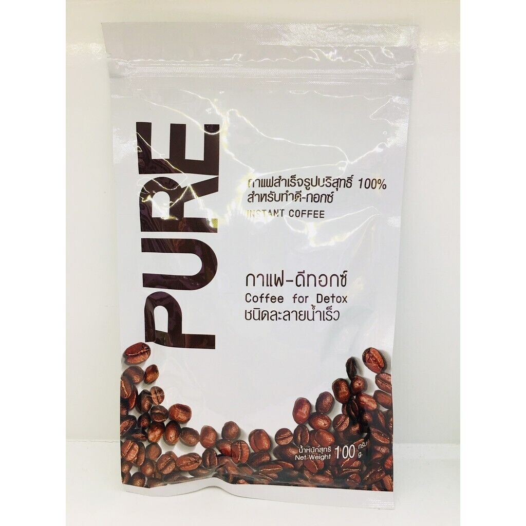 12x Pure Detox Coffee Instant Cleansing Healthy Flat Belly Fast Soluble 100 g