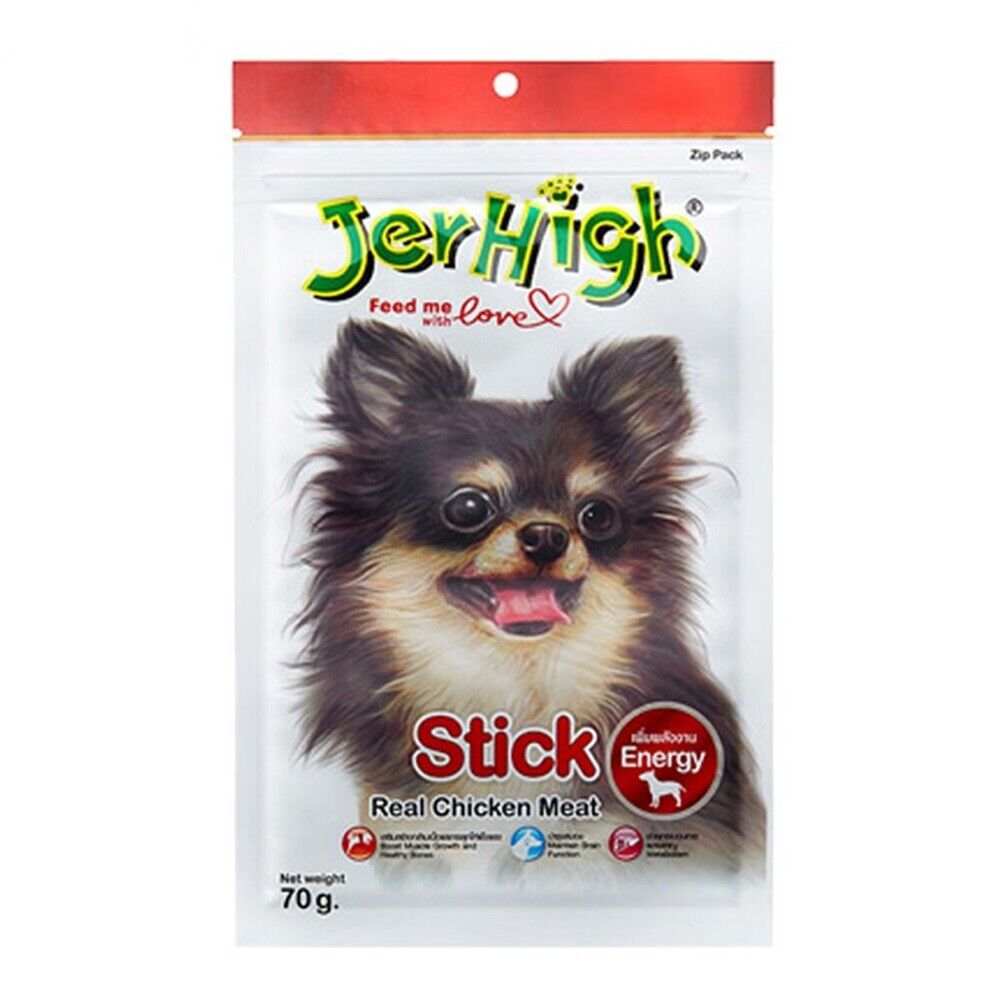12X JerHigh Stick Dog Puppy Snack Food Strong Bone Joint Chicken Flavor Healthy