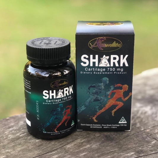 Auswelllife Shark Cartilage 750 mg. Supplement Premium Nourishing joint 60 ca