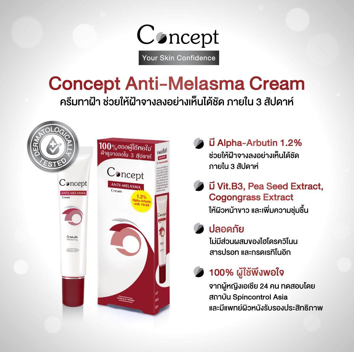 Concept Anti Melasma Cream Blemish Freckle Blemish Freckles Dark 12g,24g+Track