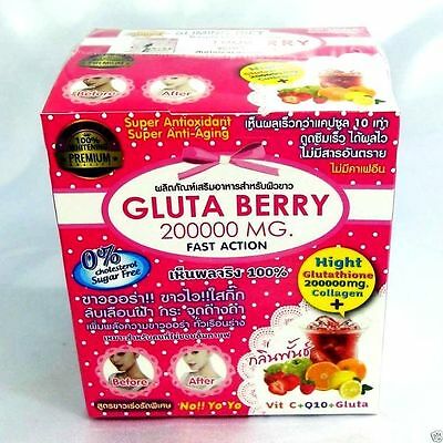 Gluta Berry Glutathione 200000 mg Drink PUNCH Reduce Freckles Whitening Skin