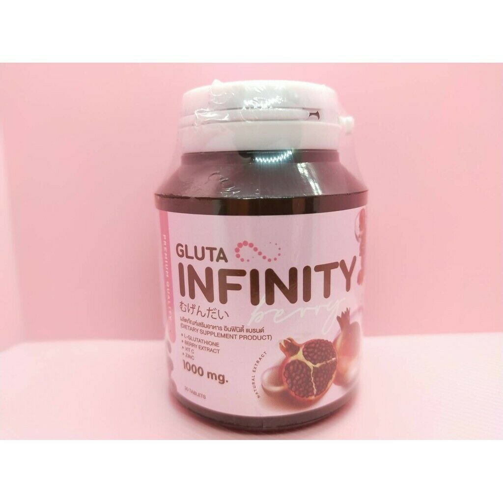 Gluta Infinity Berry 1000 mg 17 natural Whitening Supplement 30 Tablets