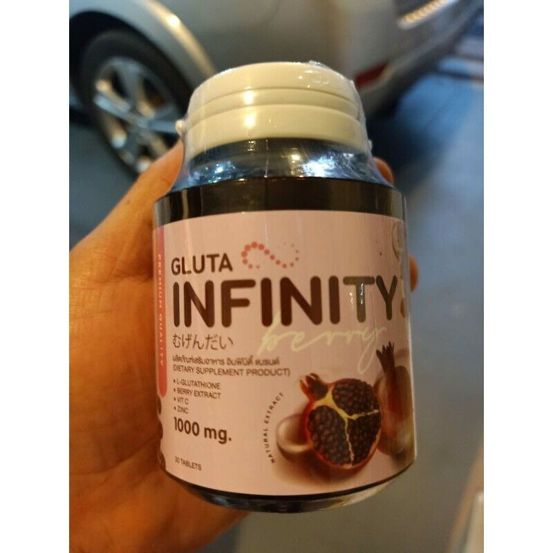 Gluta Infinity Berry 1000 mg 17 natural Whitening Supplement 30 Tablets
