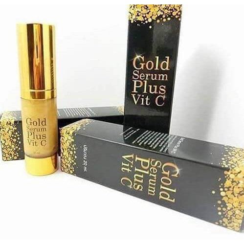 Gold Serum Plus Vitamin C Whitening For Face Smooth Need to Detox Skin 20 ml.