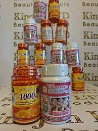 Supreme Gluta White Glutathione Acorbic Vitamin C 1000mg Whitening Skin 8 Set