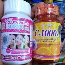 Supreme Gluta White Glutathione Acorbic Vitamin C 1000mg Whitening Skin 8 Set