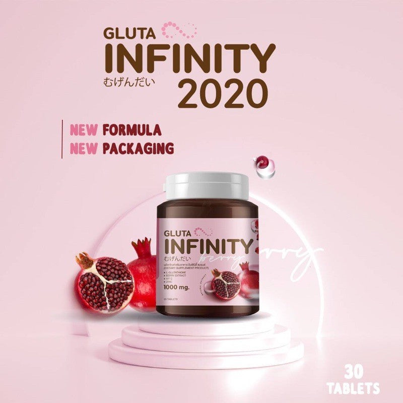 Gluta Infinity Berry 1000 mg 17 natural Whitening Supplement 30 Tablets