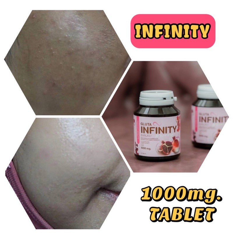 Gluta Infinity Berry 1000 mg 17 natural Whitening Supplement 30 Tablets
