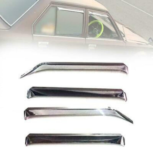 Chrome Weather Guard Shield Rain Visor For Toyota Corolla 1979-83 KE70 E70 DX GL