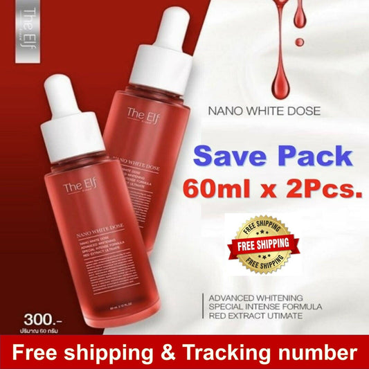 2x The Elf Nano White Dose Serum 10X Fast Norish Skin 60ml