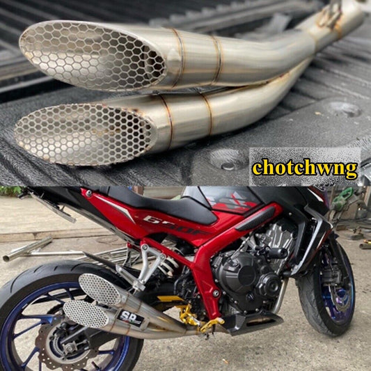 Slip-on CBR650 R F /cb650R F 2.5 Stainless steel Exhaust Pipe Muffler Silver