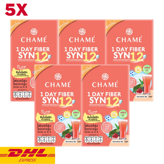 5x CHAME 1 Day Fiber Syn12 Powder Drink Probiotic Prebiotic Help Excretion Slim