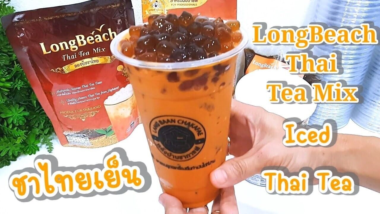 LongBeach Thai Tea, Milk tea, Thai Iced tea Beverage Cafe Thai Restaurant 400g.