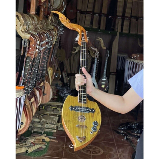 Electric Acoustic Guitar Traditional Musical Instrument Crafts Bodhi leaves.