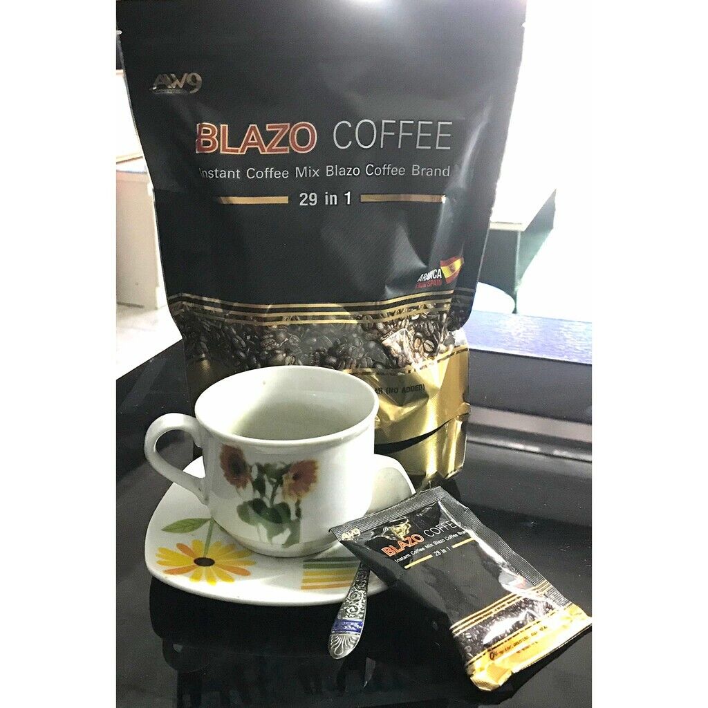 2x Blazo Coffee 29 in 1 Instant Mix Premium Arabica Non-Fat Sugar Free Healthy