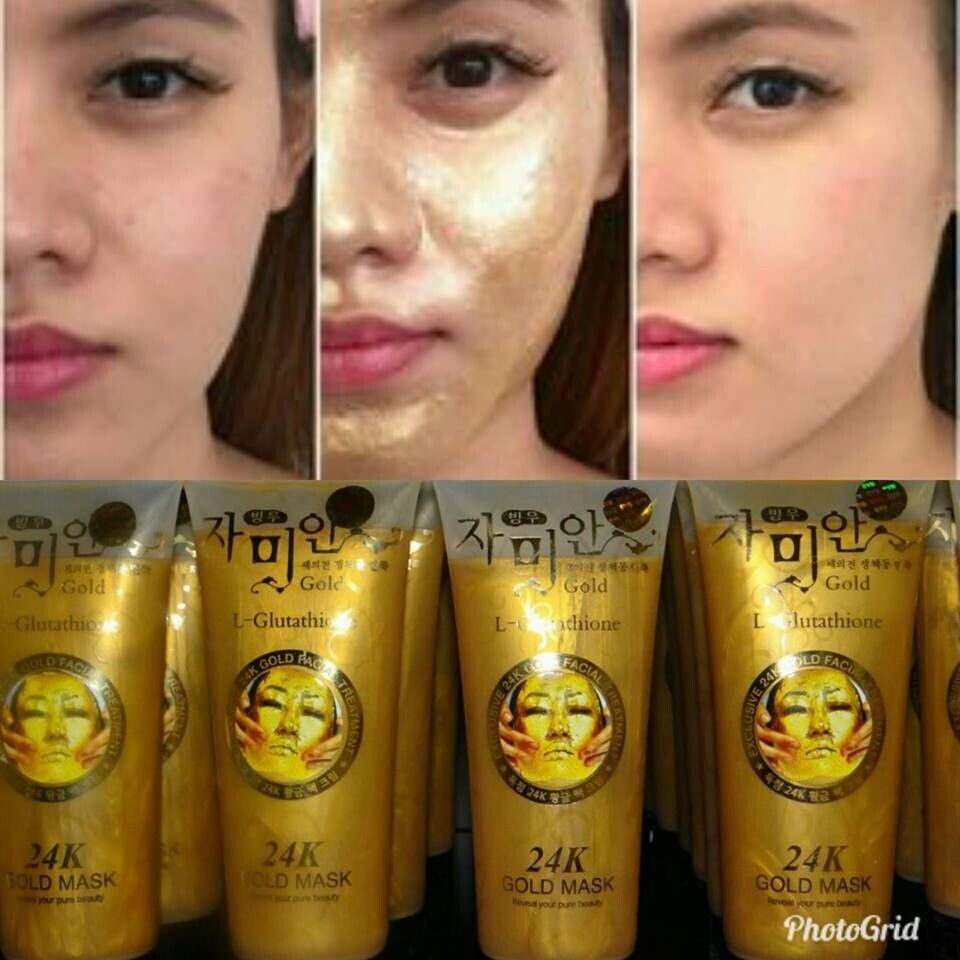 24k Gold Mask L-Glutathione Rejuvenation Skin moist smooth whitening face 220g.