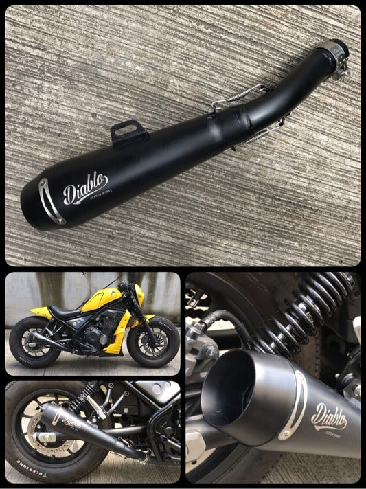 STEEL EXHAUST PIPE SLIP ON 14 CUSTOM FOR HONDA REBEL CMX 300 500 1100 2017-2022