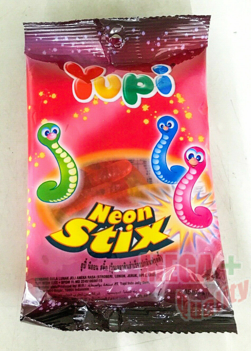 Yupi Gummy Candy Neon Stix with juice Fruits Fruity 45g 1.6oz