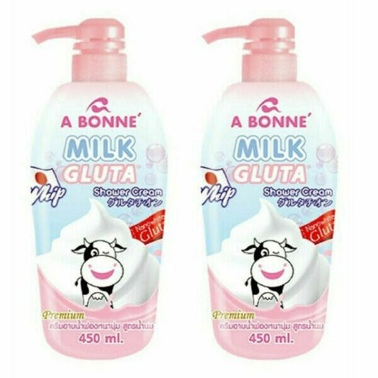 450ml x 2 A Bonne Milk Gluta Whip Shower Cream Body Bath